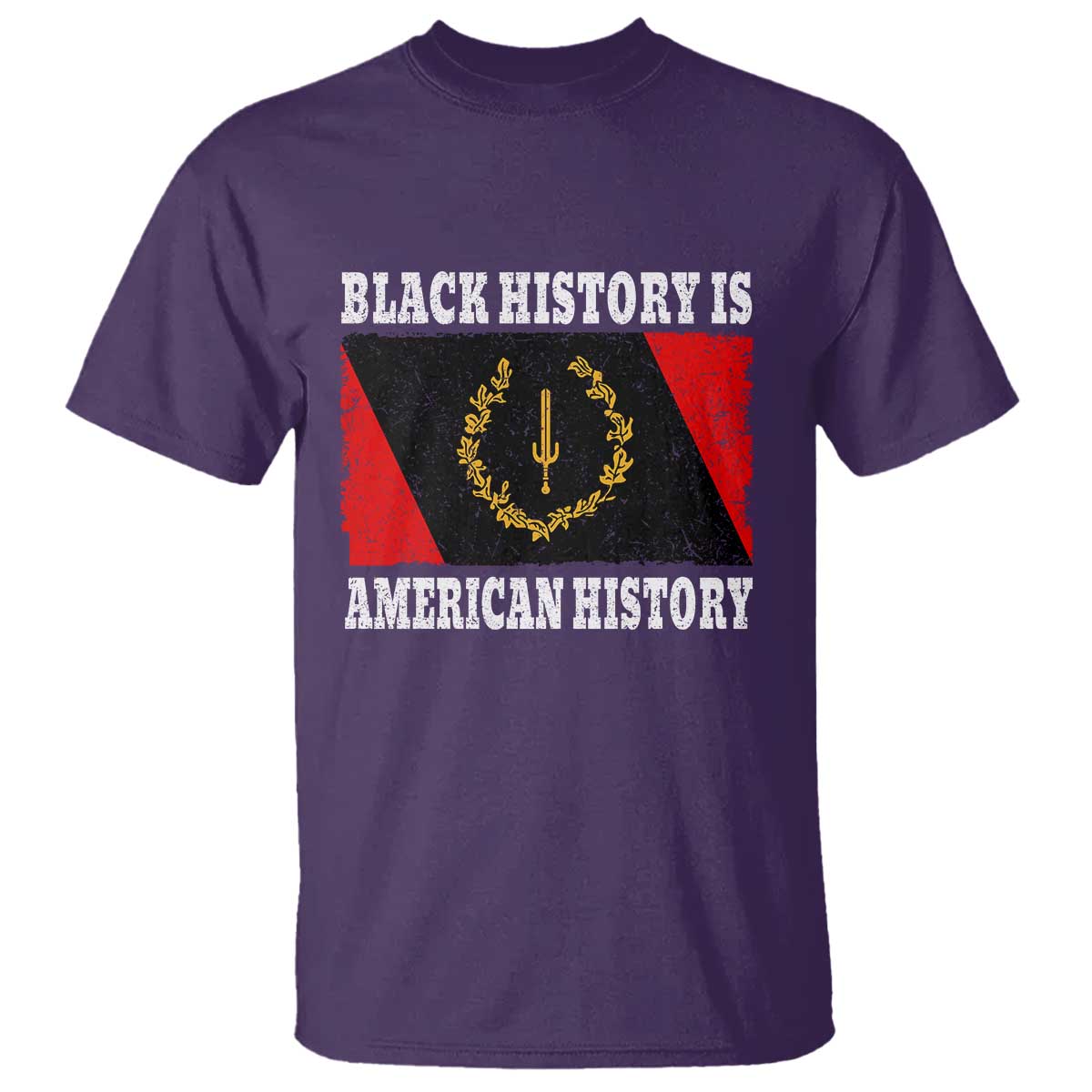 Black History Is American History T Shirt Afro African Black American Heritage Flag