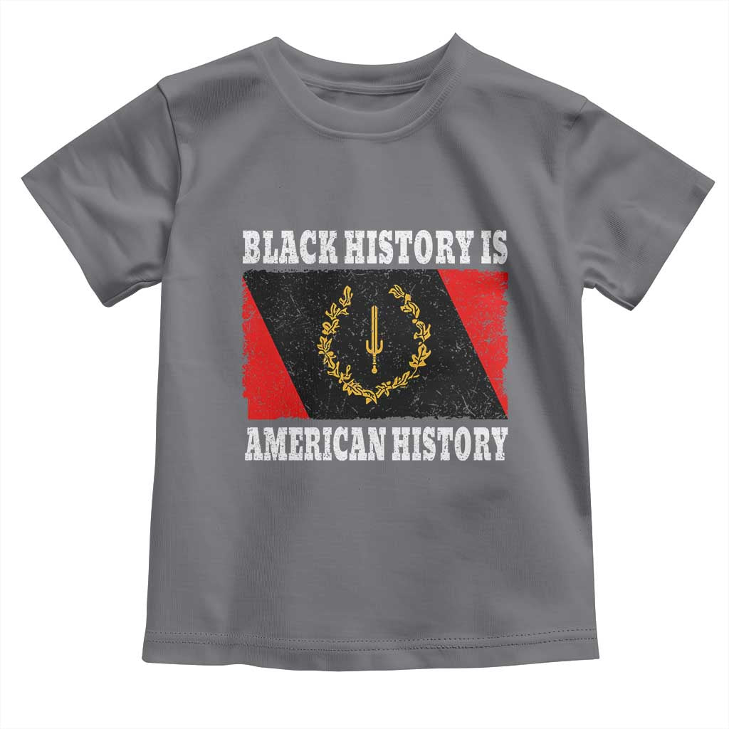 Black History Is American History Toddler T Shirt Afro African Black American Heritage Flag