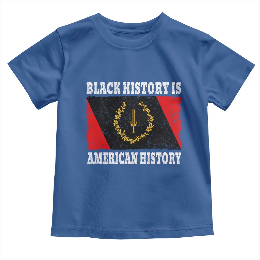 Black History Is American History Toddler T Shirt Afro African Black American Heritage Flag