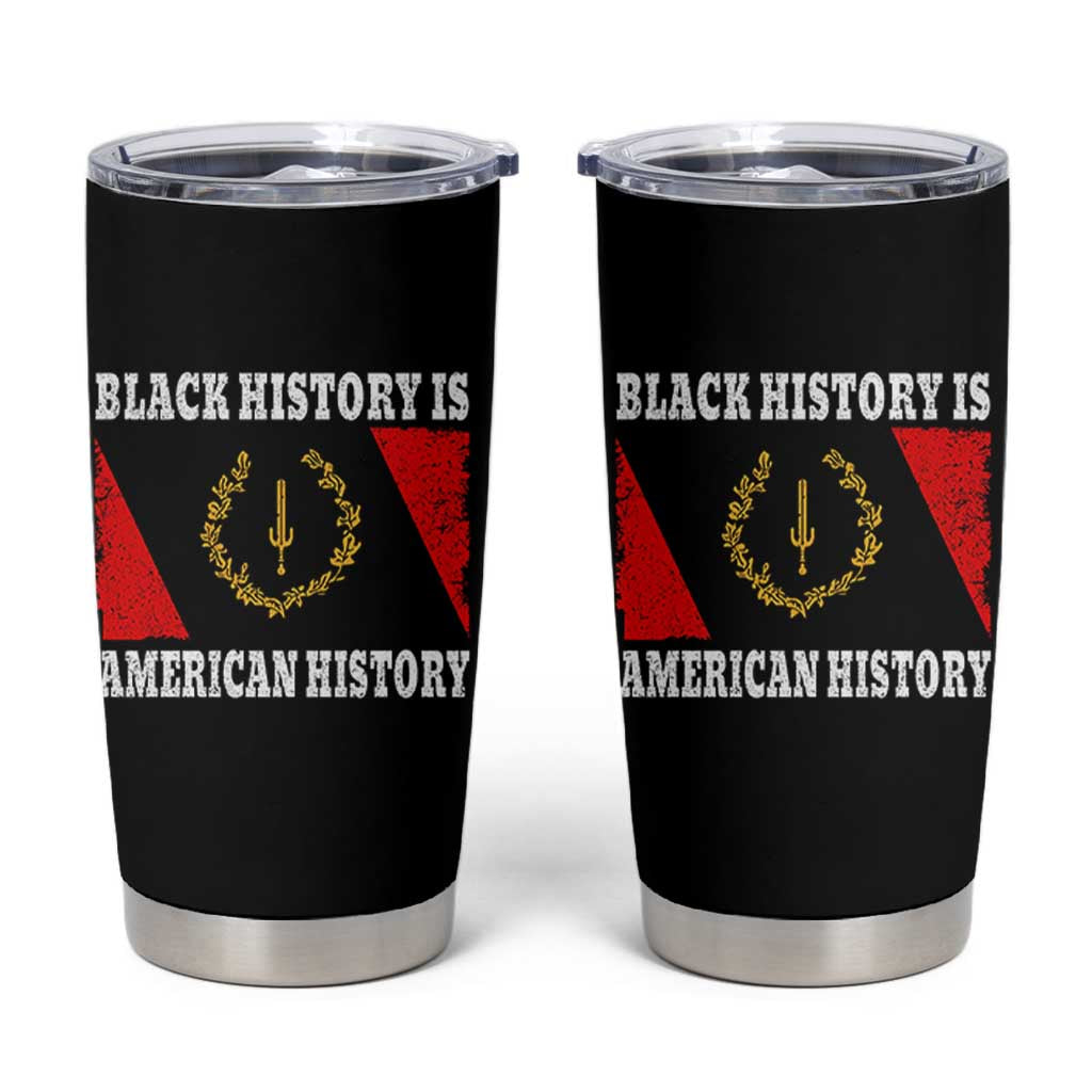 Black History Is American History Tumbler Cup Afro African Black American Heritage Flag
