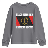 Black History Is American History Youth Sweatshirt Afro African Black American Heritage Flag