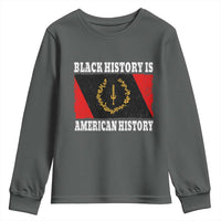 Black History Is American History Youth Sweatshirt Afro African Black American Heritage Flag