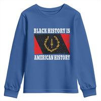 Black History Is American History Youth Sweatshirt Afro African Black American Heritage Flag