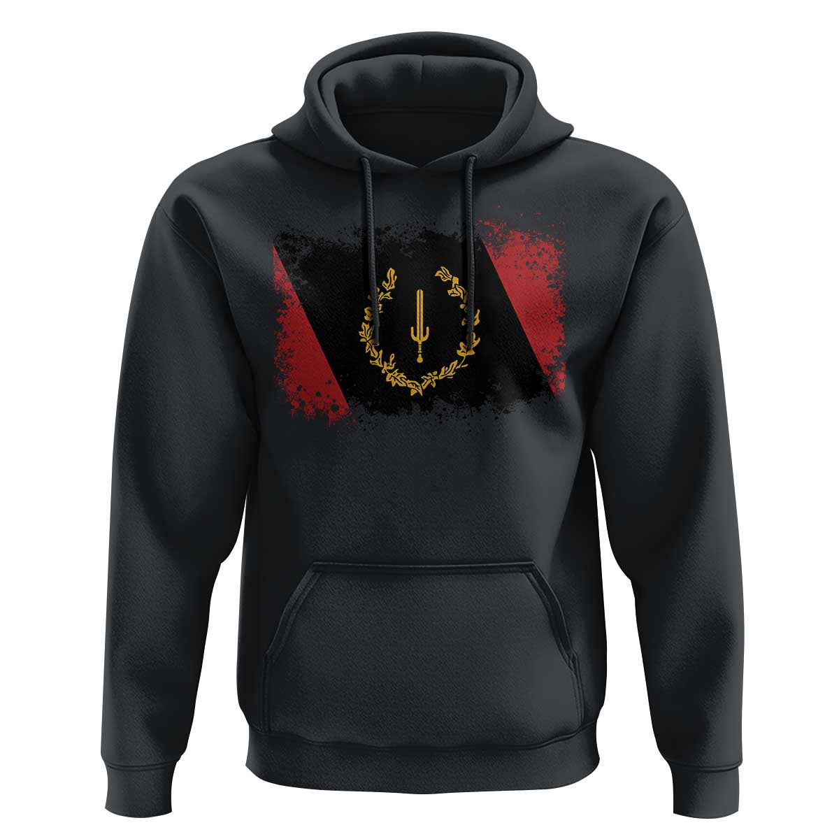 Black American Heritage Flag Hoodie Vintage Watercolor Afro African Black History Month