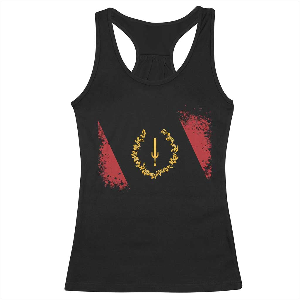 Black American Heritage Flag Racerback Tank Top Vintage Watercolor Afro African Black History Month