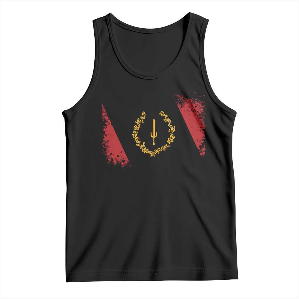Black American Heritage Flag Tank Top Vintage Watercolor Afro African Black History Month