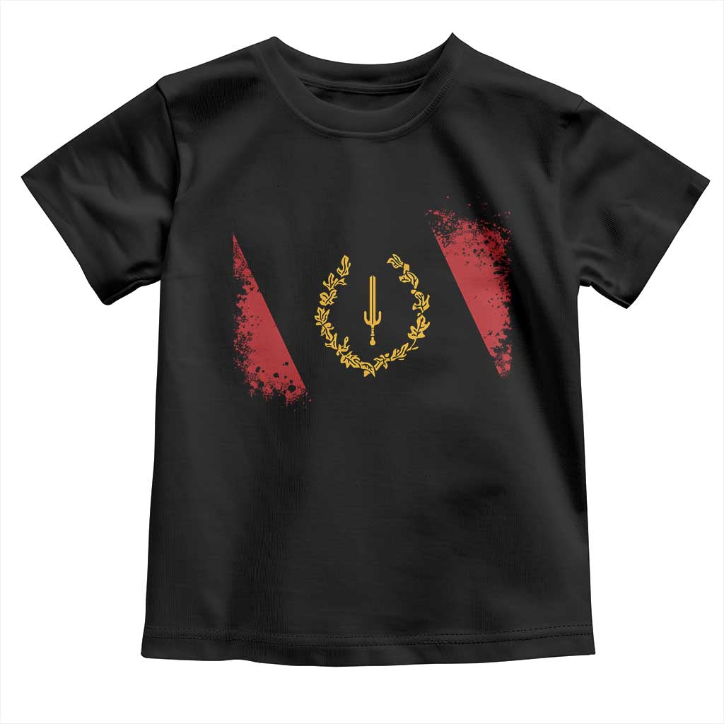 Black American Heritage Flag Toddler T Shirt Vintage Watercolor Afro African Black History Month