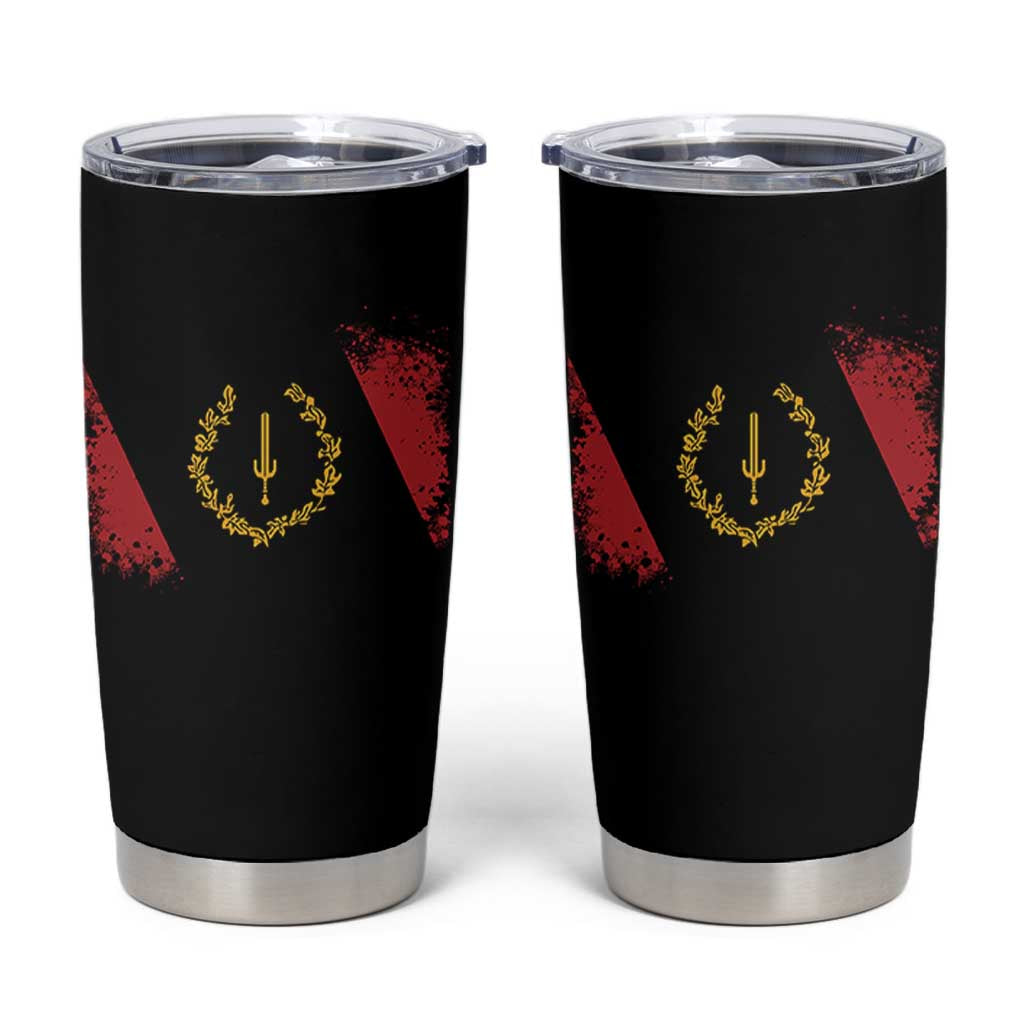 Black American Heritage Flag Tumbler Cup Vintage Watercolor Afro African Black History Month