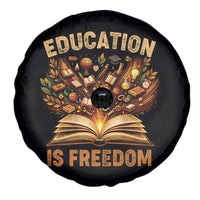 Black History Education Is Freedom Spare Tire Cover Retro Books Afro African American Heritage