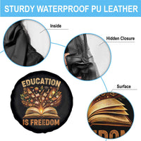Black History Education Is Freedom Spare Tire Cover Retro Books Afro African American Heritage