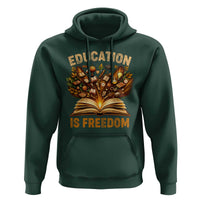 Black History Education Is Freedom Hoodie Retro Books Afro African American Heritage