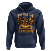 Black History Education Is Freedom Hoodie Retro Books Afro African American Heritage