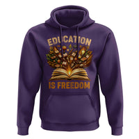 Black History Education Is Freedom Hoodie Retro Books Afro African American Heritage