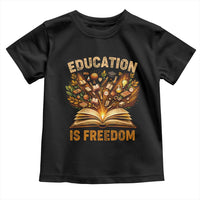 Black History Education Is Freedom Toddler T Shirt Retro Books Afro African American Heritage