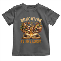 Black History Education Is Freedom Toddler T Shirt Retro Books Afro African American Heritage
