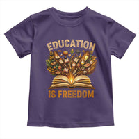 Black History Education Is Freedom Toddler T Shirt Retro Books Afro African American Heritage