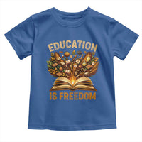 Black History Education Is Freedom Toddler T Shirt Retro Books Afro African American Heritage