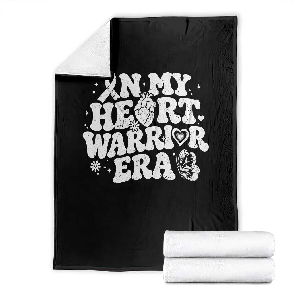 CHD Heart Disease Awareness Throw Blanket In My Heart Warrior Era