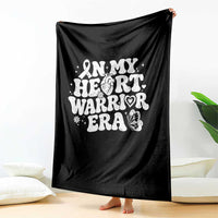 CHD Heart Disease Awareness Throw Blanket In My Heart Warrior Era