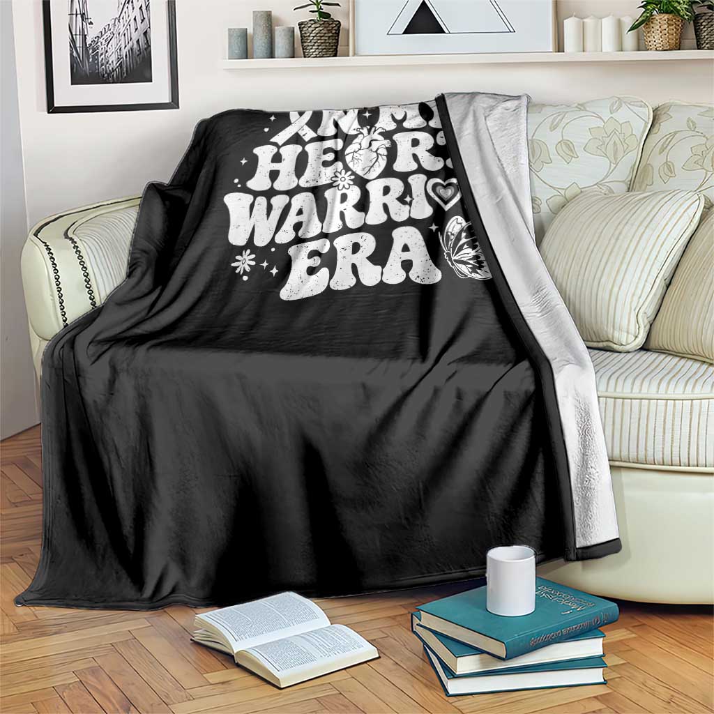 CHD Heart Disease Awareness Throw Blanket In My Heart Warrior Era