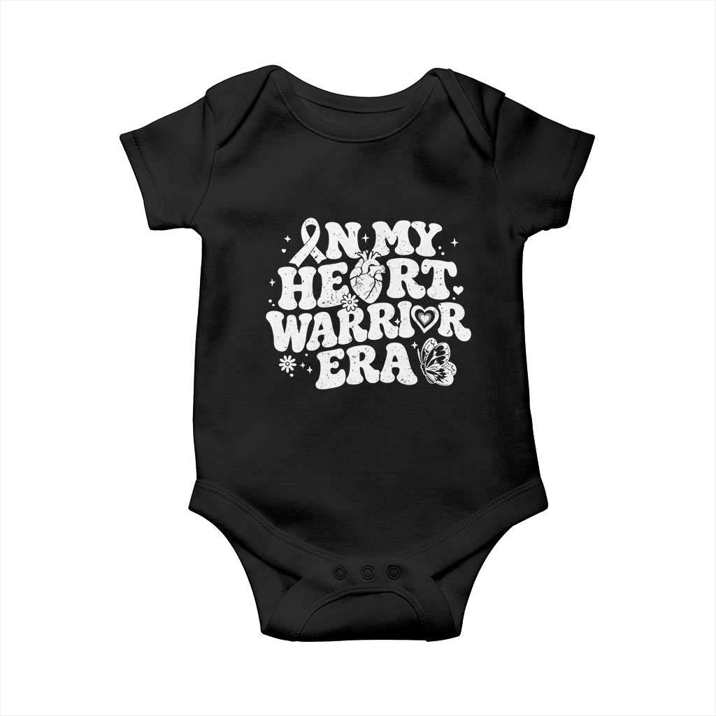 CHD Heart Disease Awareness Baby Onesie In My Heart Warrior Era