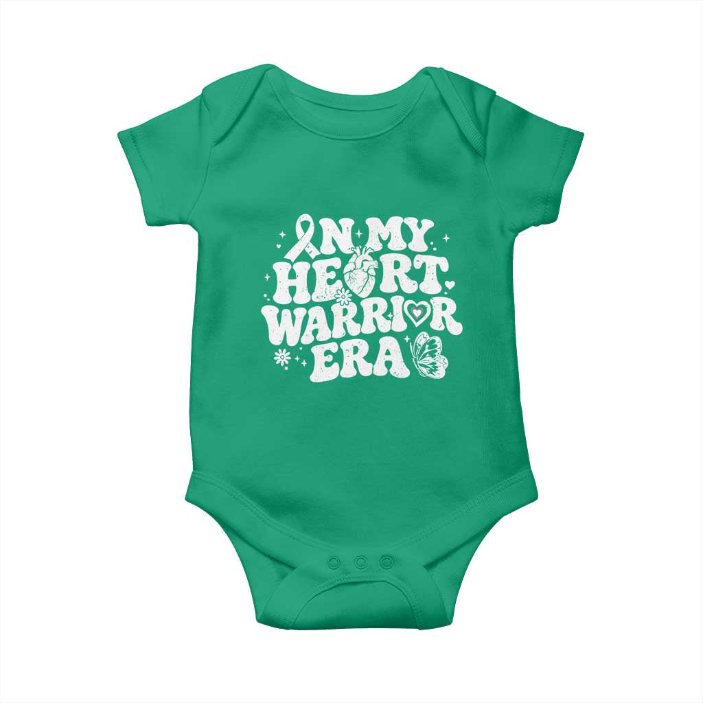 CHD Heart Disease Awareness Baby Onesie In My Heart Warrior Era