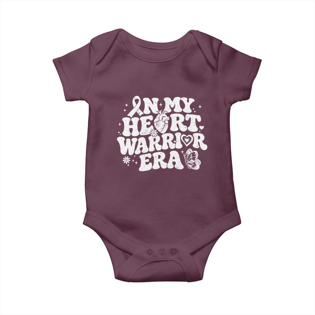 CHD Heart Disease Awareness Baby Onesie In My Heart Warrior Era