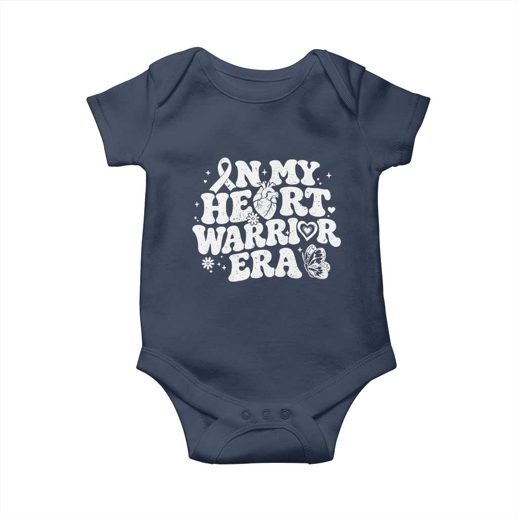 CHD Heart Disease Awareness Baby Onesie In My Heart Warrior Era