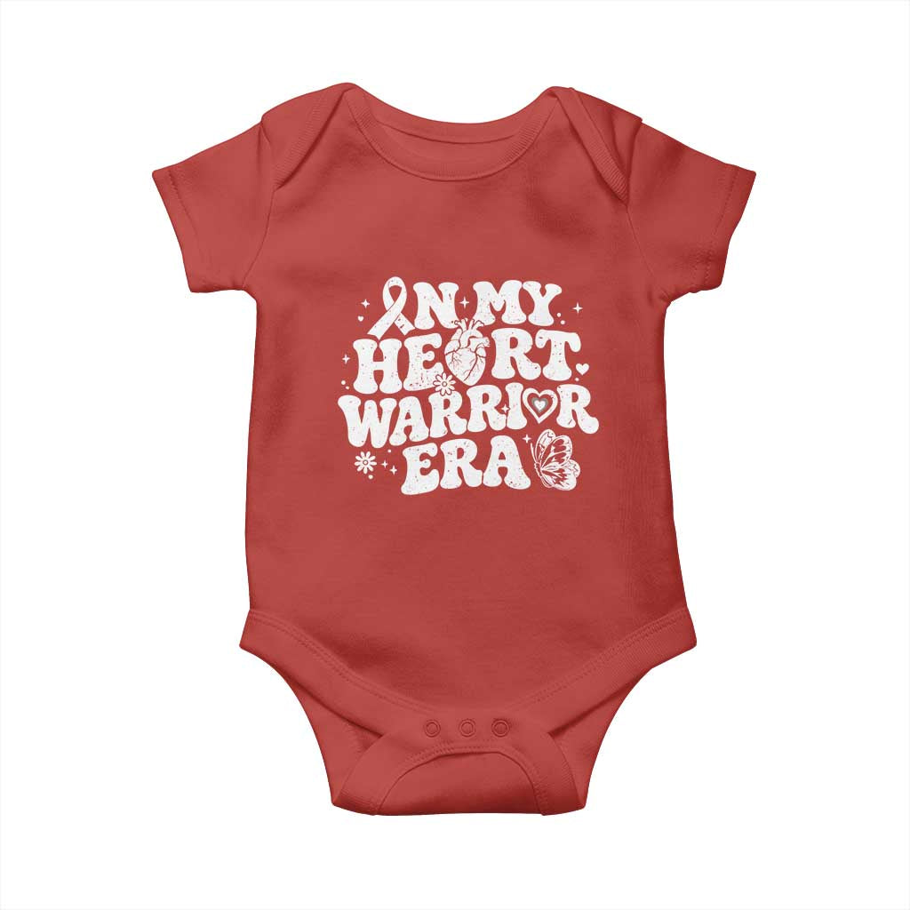 CHD Heart Disease Awareness Baby Onesie In My Heart Warrior Era