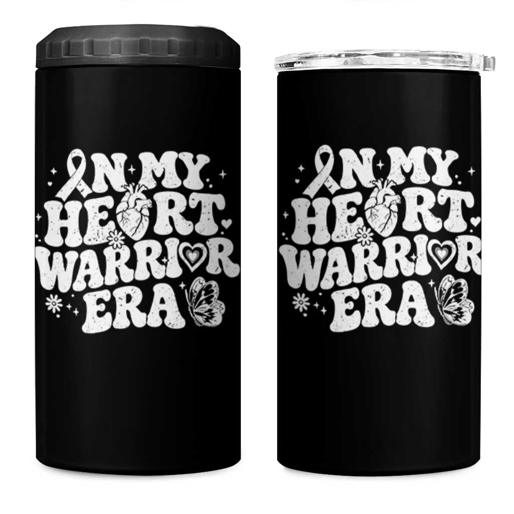 CHD Heart Disease Awareness 4 in 1 Can Cooler Tumbler In My Heart Warrior Era