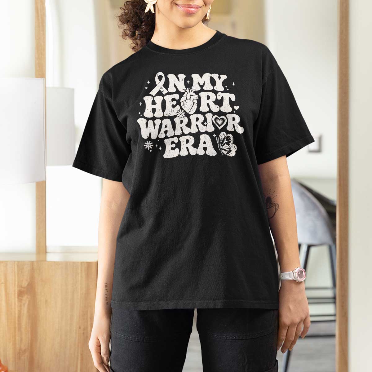 CHD Heart Disease Awareness T Shirt For Women In My Heart Warrior Era