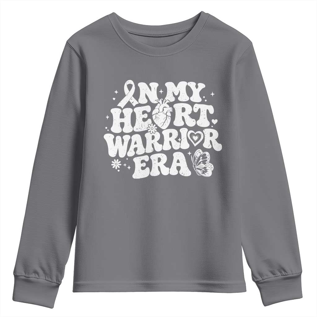CHD Heart Disease Awareness Youth Sweatshirt In My Heart Warrior Era