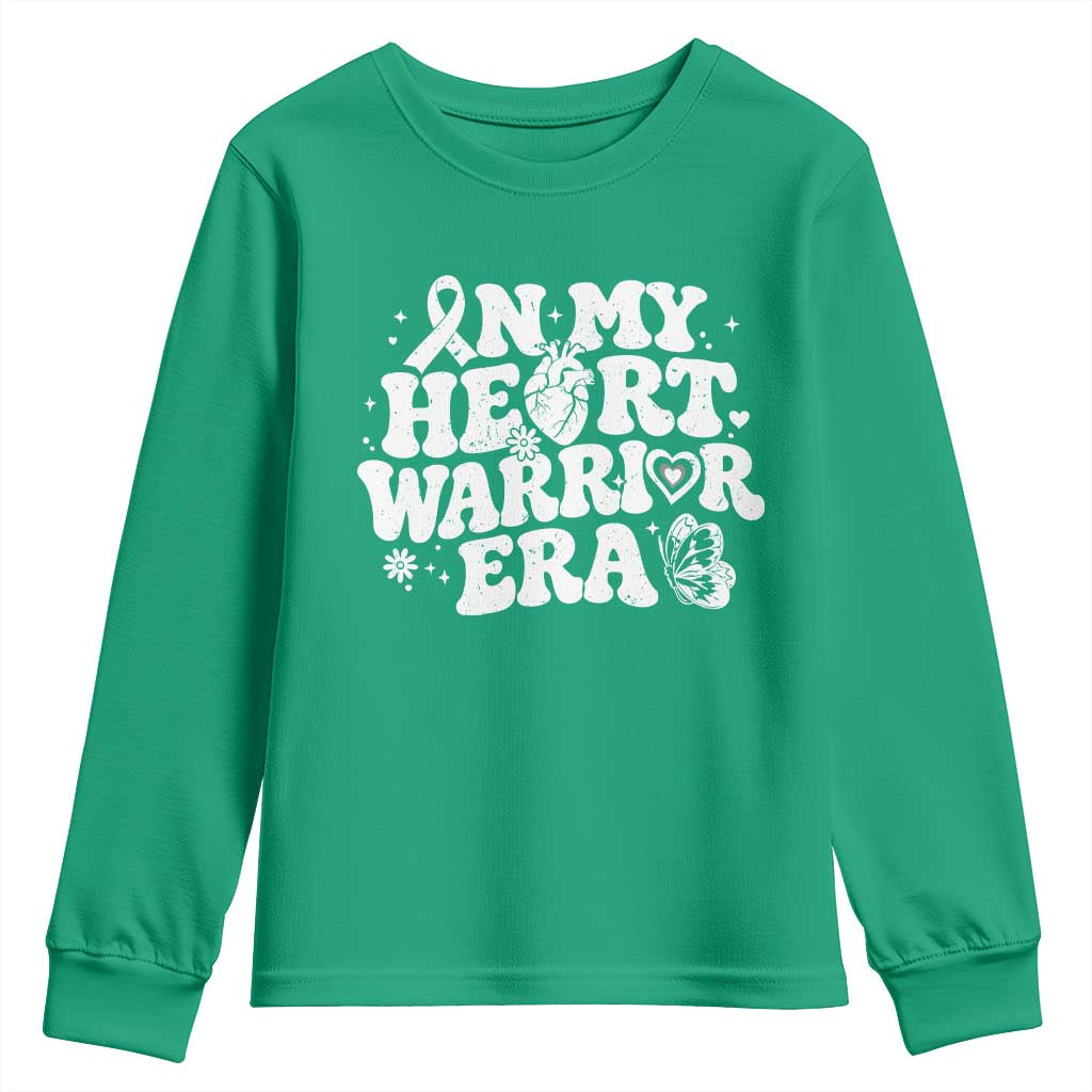 CHD Heart Disease Awareness Youth Sweatshirt In My Heart Warrior Era