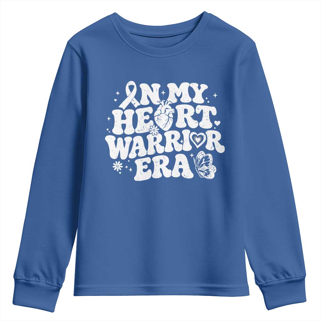 CHD Heart Disease Awareness Youth Sweatshirt In My Heart Warrior Era