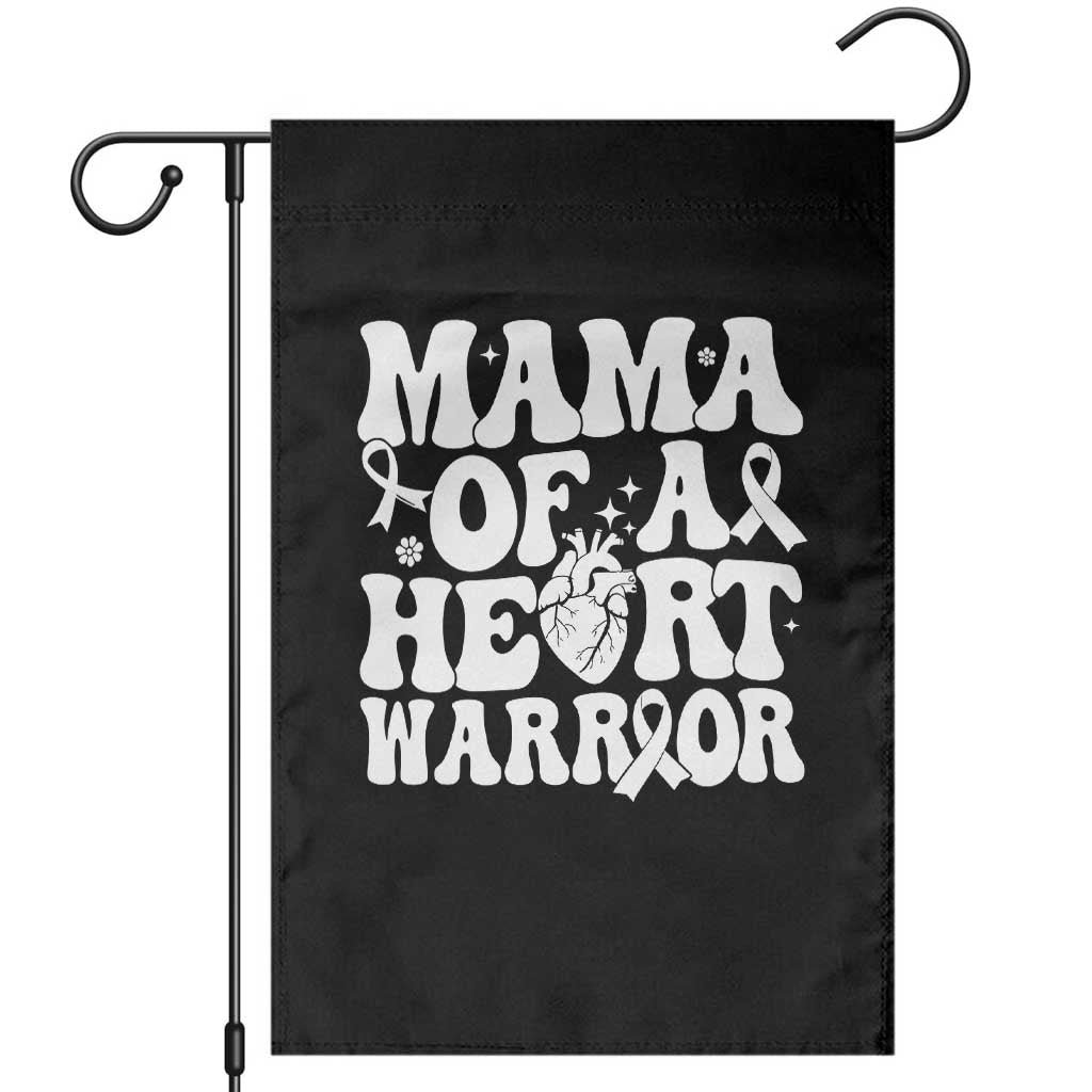 CHD Heart Disease Awareness Garden Flag Heart Warrior Mama