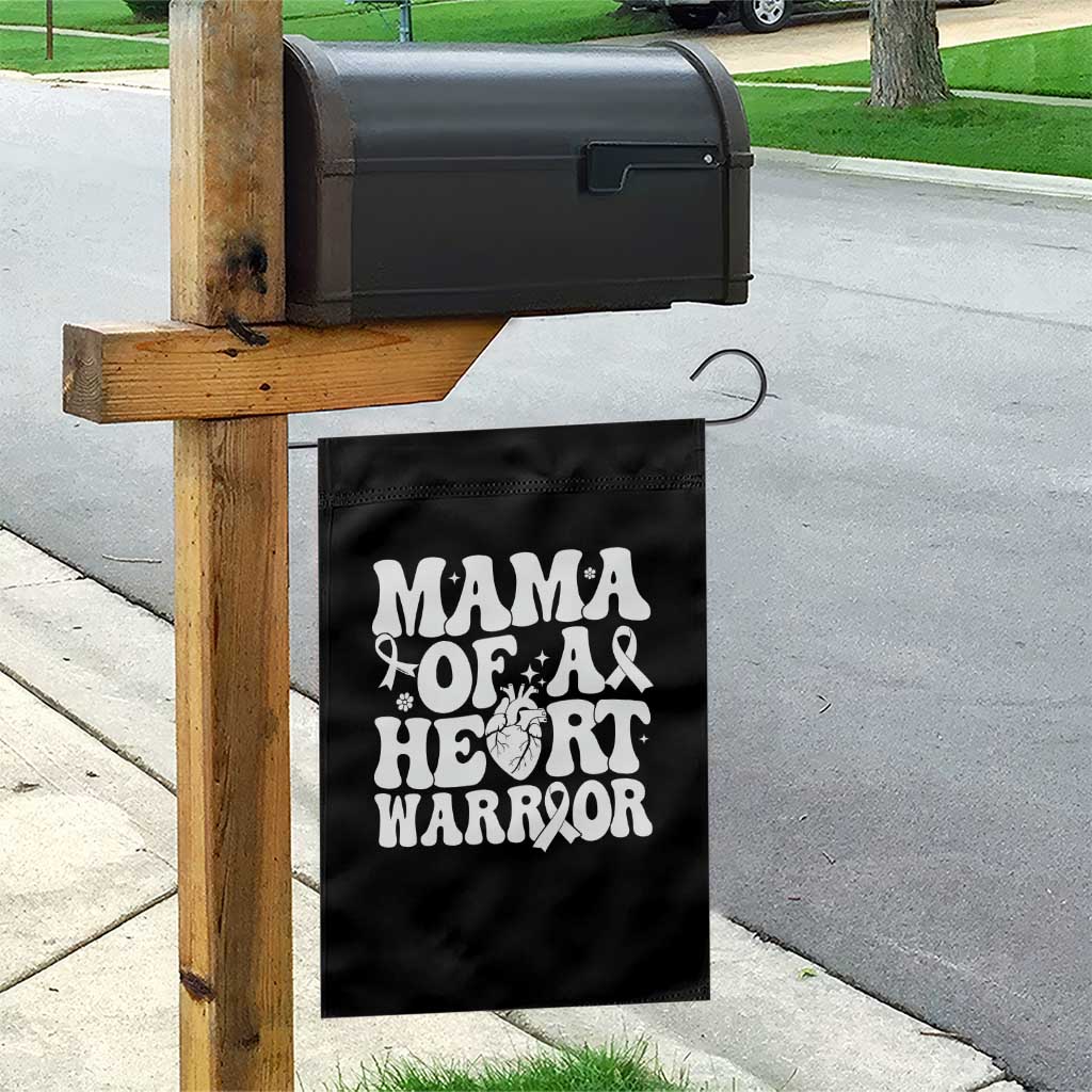 CHD Heart Disease Awareness Garden Flag Heart Warrior Mama
