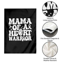 CHD Heart Disease Awareness Garden Flag Heart Warrior Mama