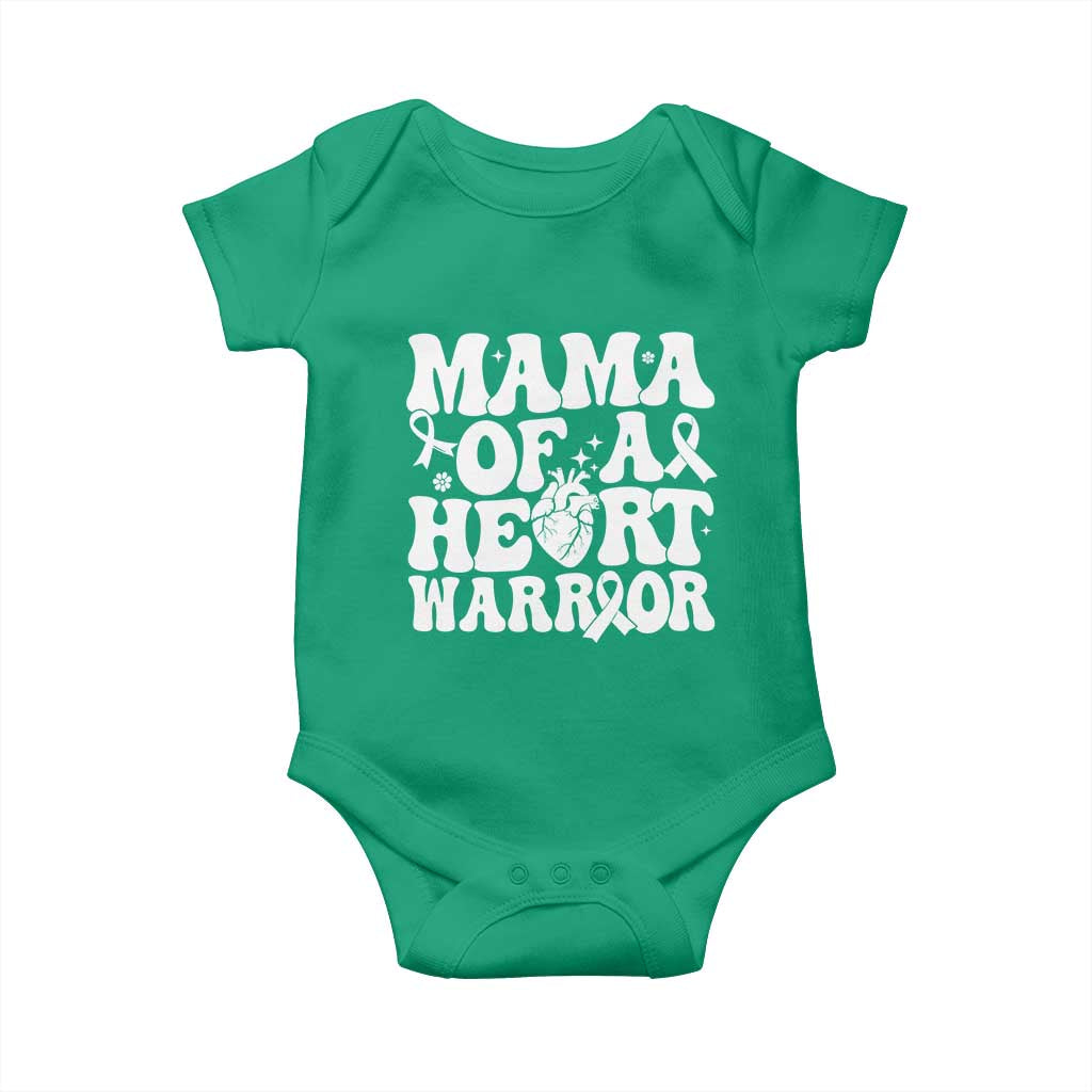 CHD Heart Disease Awareness Baby Onesie Heart Warrior Mama