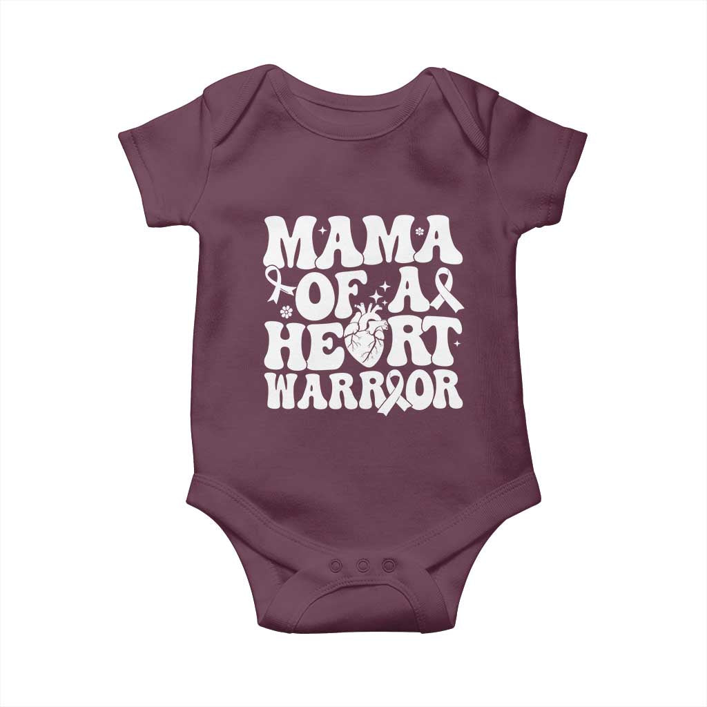 CHD Heart Disease Awareness Baby Onesie Heart Warrior Mama