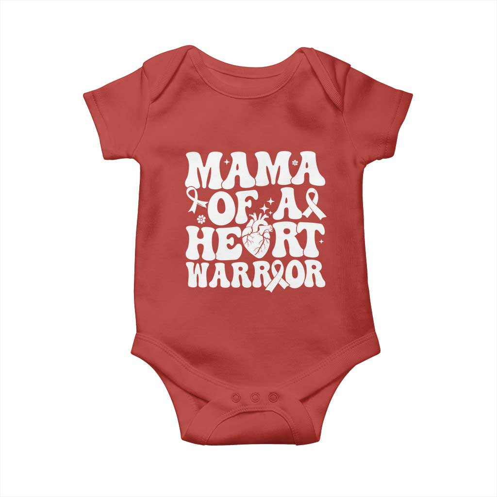 CHD Heart Disease Awareness Baby Onesie Heart Warrior Mama