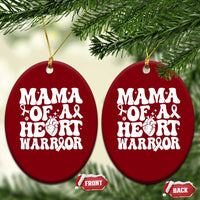 CHD Heart Disease Awareness Ceramic Ornament Heart Warrior Mama