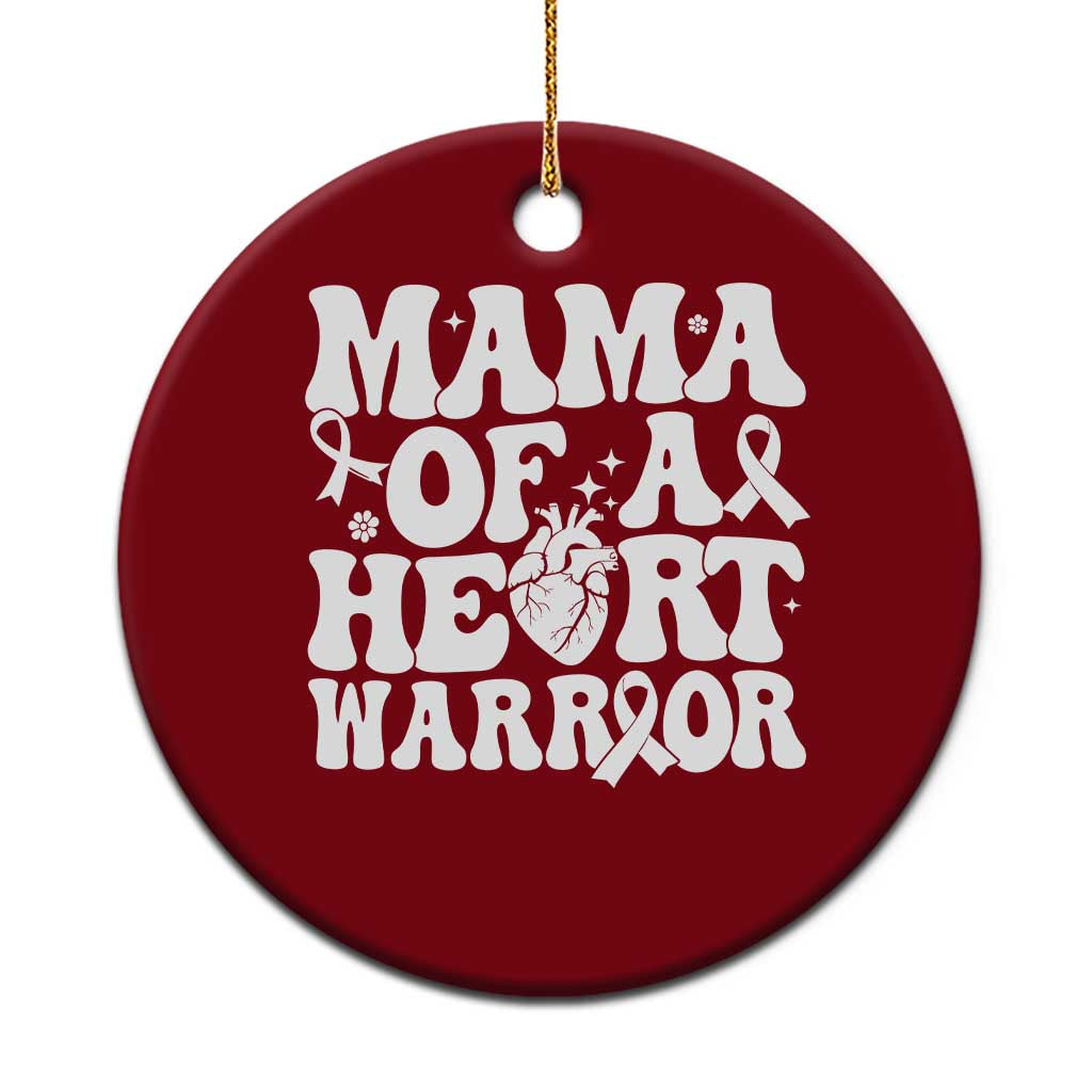 CHD Heart Disease Awareness Ceramic Ornament Heart Warrior Mama