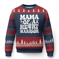 CHD Heart Disease Awareness Ugly Christmas Sweater Heart Warrior Mama