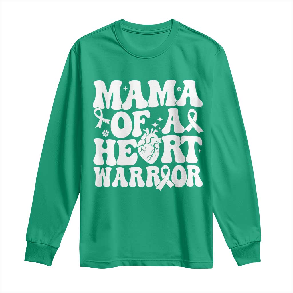 CHD Heart Disease Awareness Long Sleeve Shirt Heart Warrior Mama