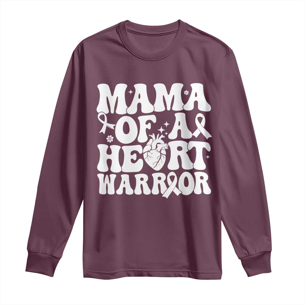 CHD Heart Disease Awareness Long Sleeve Shirt Heart Warrior Mama