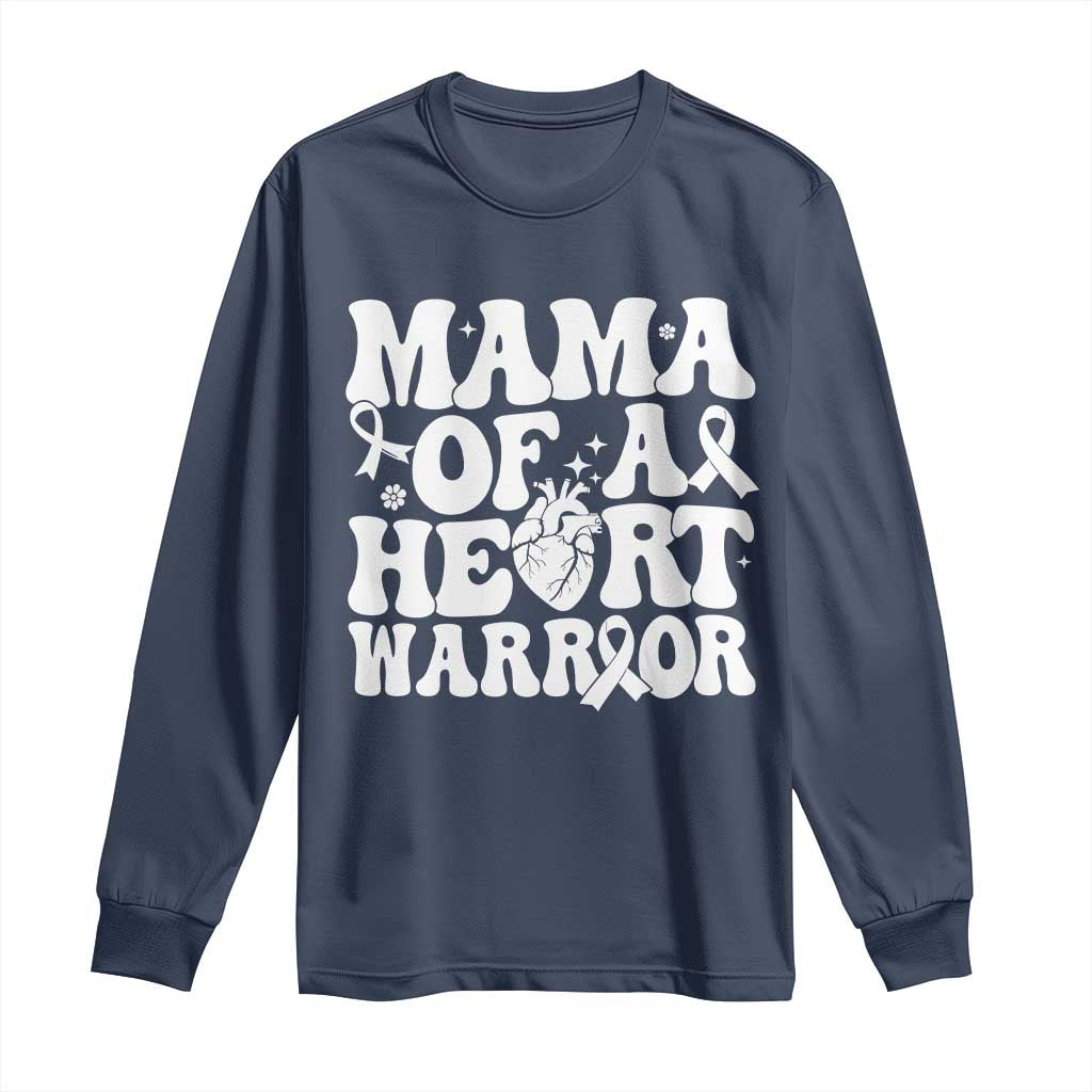 CHD Heart Disease Awareness Long Sleeve Shirt Heart Warrior Mama