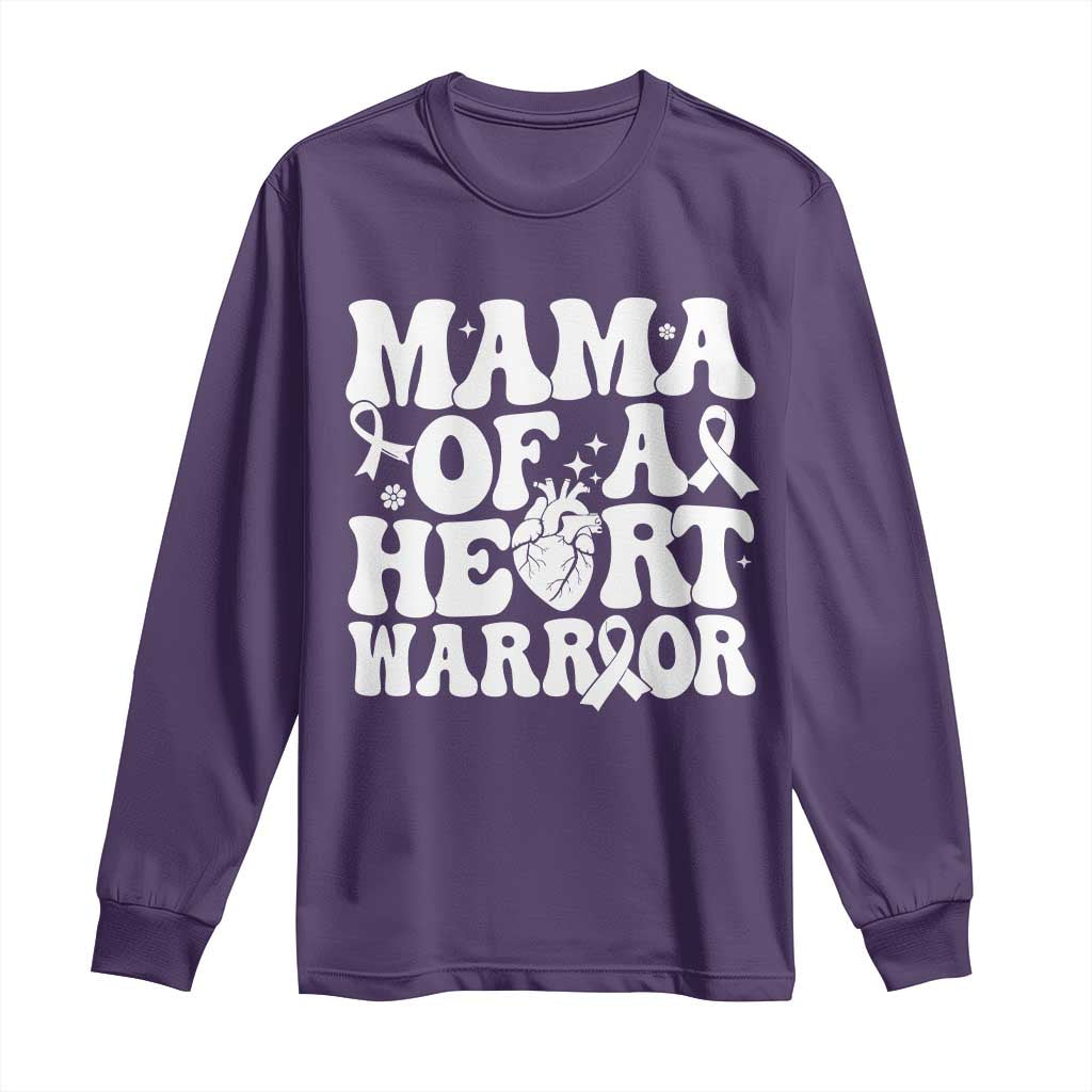 CHD Heart Disease Awareness Long Sleeve Shirt Heart Warrior Mama