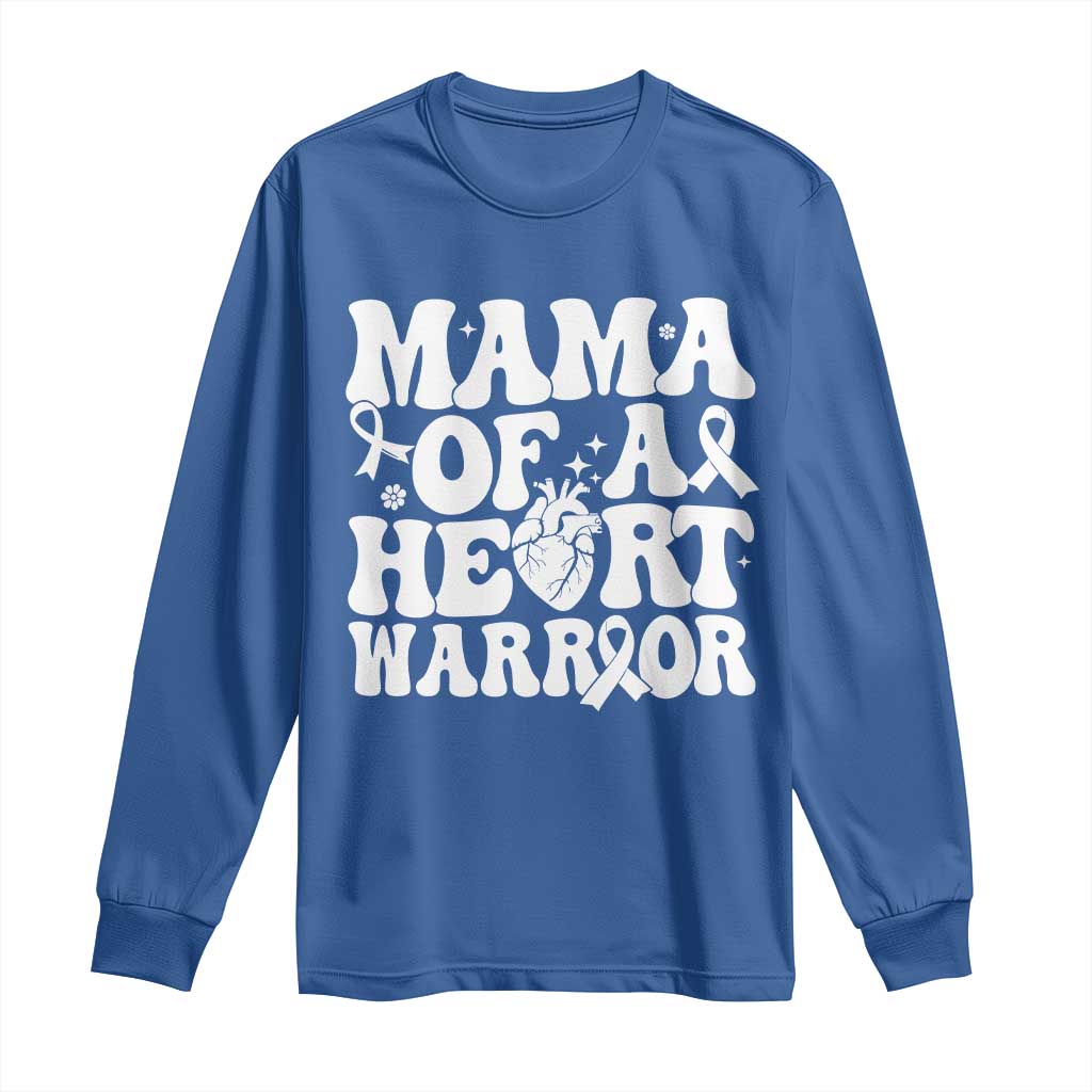 CHD Heart Disease Awareness Long Sleeve Shirt Heart Warrior Mama