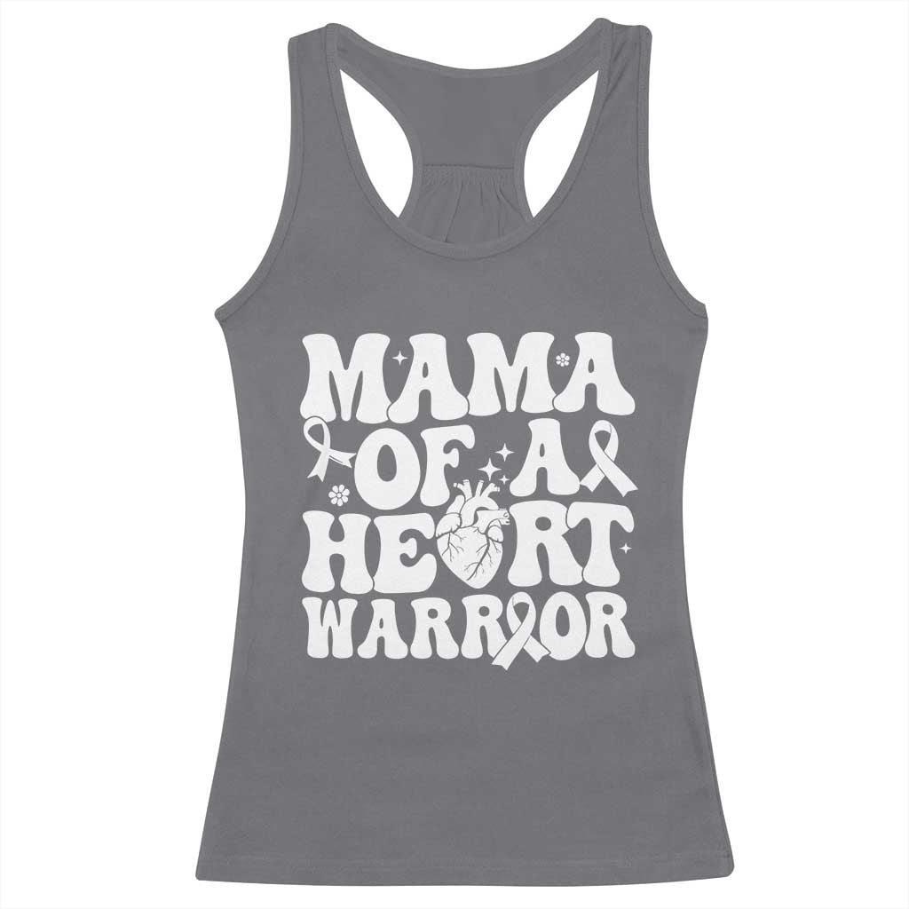 CHD Heart Disease Awareness Racerback Tank Top Heart Warrior Mama