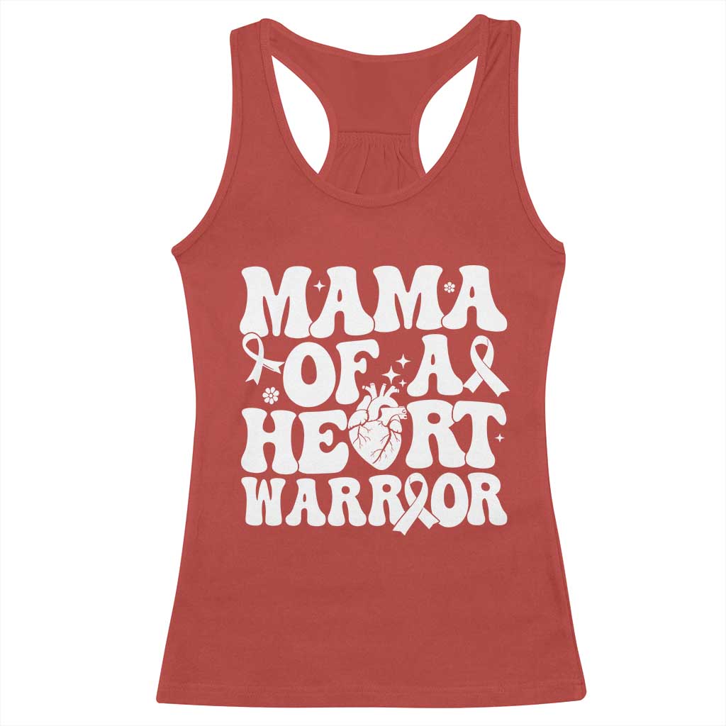 CHD Heart Disease Awareness Racerback Tank Top Heart Warrior Mama